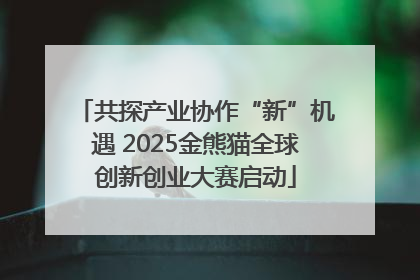 共探产业协作“新”机遇 2025金熊猫全球创新创业大赛启动