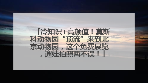 冷知识+高颜值！莫斯科动物园“顶流”来到北京动物园，这个免费展览，遛娃拍照两不误！