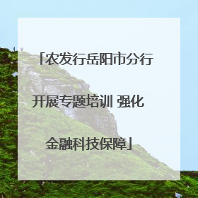 农发行岳阳市分行开展专题培训 强化金融科技保障