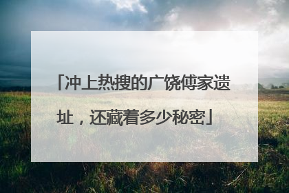 冲上热搜的广饶傅家遗址，还藏着多少秘密