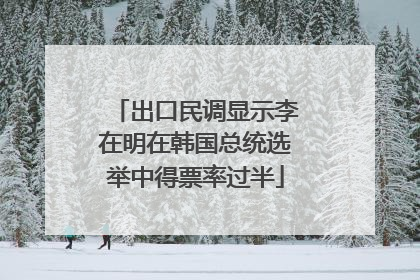 出口民调显示李在明在韩国总统选举中得票率过半
