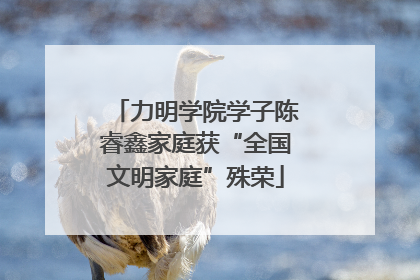 力明学院学子陈睿鑫家庭获“全国文明家庭”殊荣