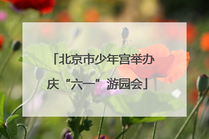 北京市少年宫举办庆“六一”游园会