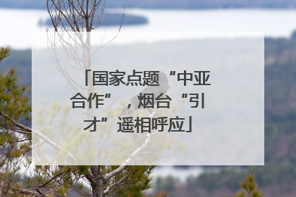 国家点题“中亚合作”，烟台“引才”遥相呼应