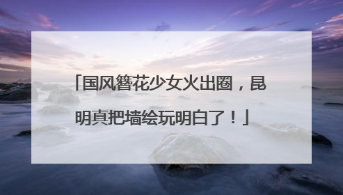 国风簪花少女火出圈，昆明真把墙绘玩明白了！