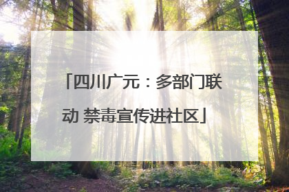 四川广元：多部门联动 禁毒宣传进社区