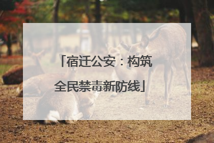 宿迁公安：构筑全民禁毒新防线