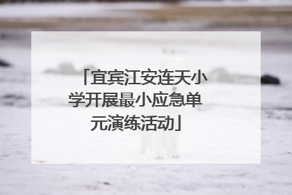 宜宾江安连天小学开展最小应急单元演练活动