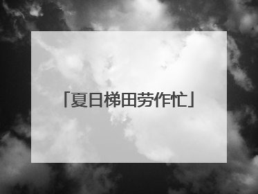 夏日梯田劳作忙