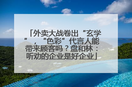 外卖大战卷出“玄学”，“色彩”代言人能带来顾客吗？盘和林：听劝的企业是好企业