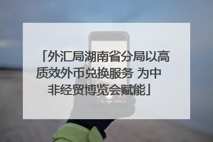 外汇局湖南省分局以高质效外币兑换服务 为中非经贸博览会赋能
