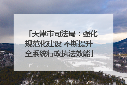 天津市司法局：强化规范化建设 不断提升全系统行政执法效能