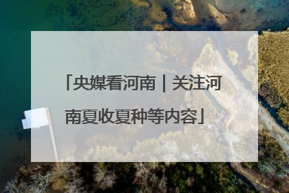 央媒看河南｜关注河南夏收夏种等内容