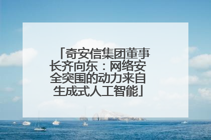 奇安信集团董事长齐向东：网络安全突围的动力来自生成式人工智能