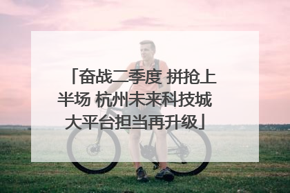奋战二季度 拼抢上半场 杭州未来科技城大平台担当再升级