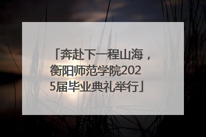 奔赴下一程山海，衡阳师范学院2025届毕业典礼举行
