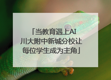 当教育遇上AI 川大附中新城分校让每位学生成为主角