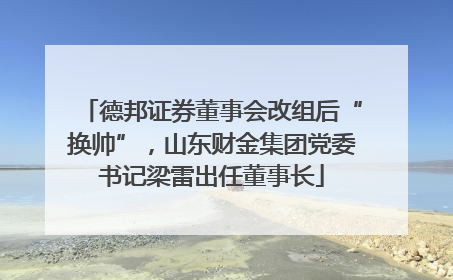德邦证券董事会改组后“换帅”，山东财金集团党委书记梁雷出任董事长