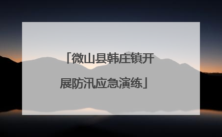 微山县韩庄镇开展防汛应急演练