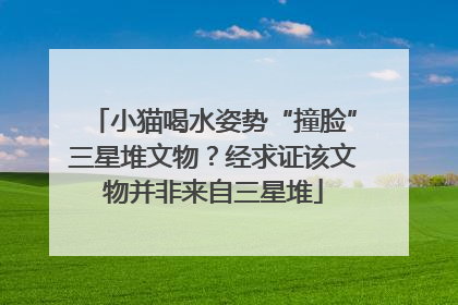 小猫喝水姿势“撞脸”三星堆文物？经求证该文物并非来自三星堆