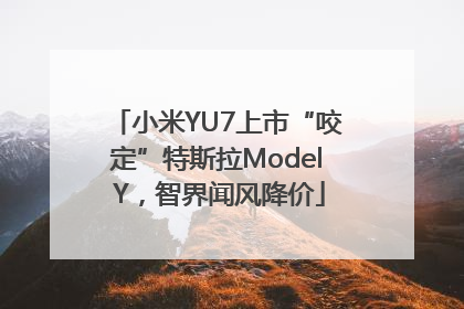 小米YU7上市“咬定”特斯拉Model Y，智界闻风降价