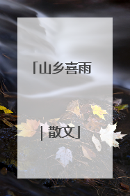 山乡喜雨｜散文