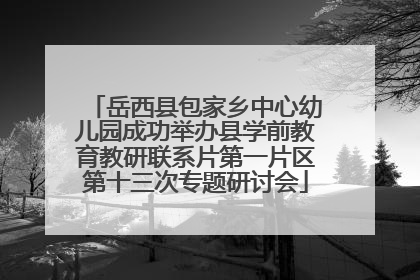 岳西县包家乡中心幼儿园成功举办县学前教育教研联系片第一片区第十三次专题研讨会