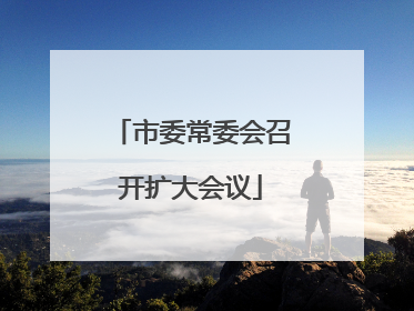 市委常委会召开扩大会议
