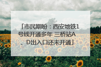 市民期盼：西安地铁1号线开通多年 三桥站A、D出入口还未开通