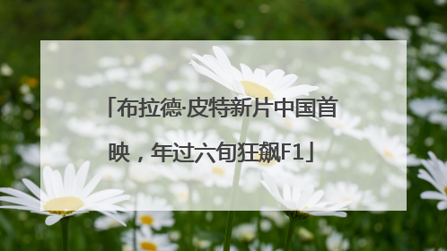 布拉德·皮特新片中国首映，年过六旬狂飙F1