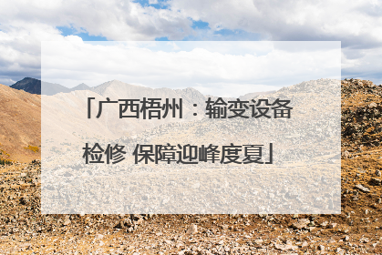 广西梧州：输变设备检修 保障迎峰度夏