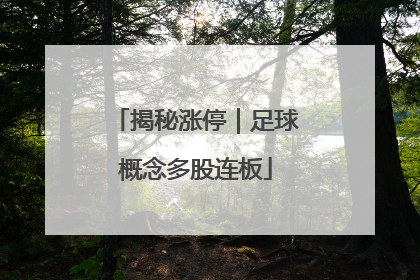 揭秘涨停｜足球概念多股连板