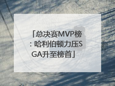 总决赛MVP榜：哈利伯顿力压SGA升至榜首