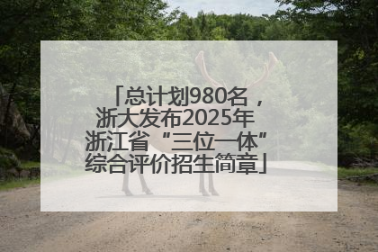 总计划980名，浙大发布2025年浙江省“三位一体”综合评价招生简章