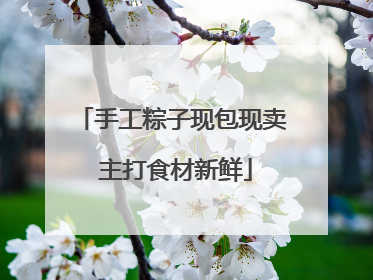 手工粽子现包现卖 主打食材新鲜
