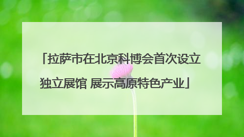 拉萨市在北京科博会首次设立独立展馆 展示高原特色产业