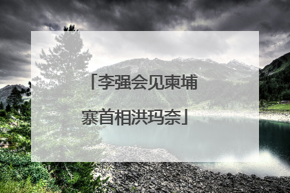 李强会见柬埔寨首相洪玛奈