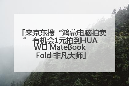 来京东搜“鸿蒙电脑拍卖” 有机会1元拍到HUAWEI MateBook Fold 非凡大师