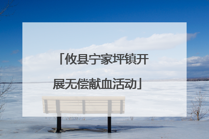 攸县宁家坪镇开展无偿献血活动