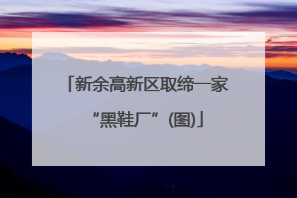 新余高新区取缔一家“黑鞋厂”(图)