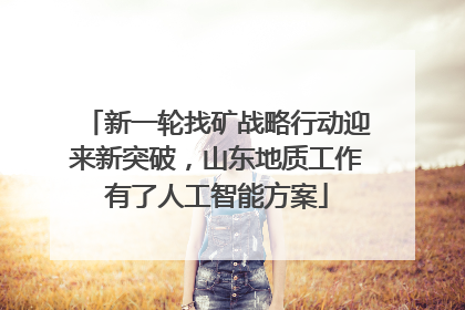 新一轮找矿战略行动迎来新突破，山东地质工作有了人工智能方案