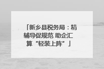 新乡县税务局：精辅导促规范 助企汇算“轻装上阵”