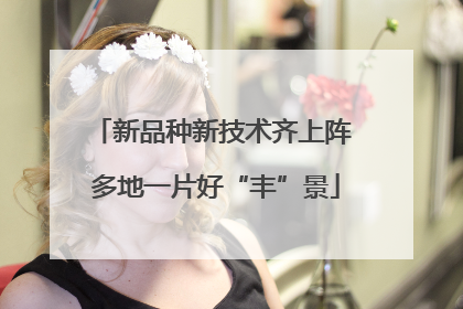 新品种新技术齐上阵 多地一片好“丰”景