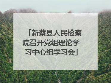 新蔡县人民检察院召开党组理论学习中心组学习会