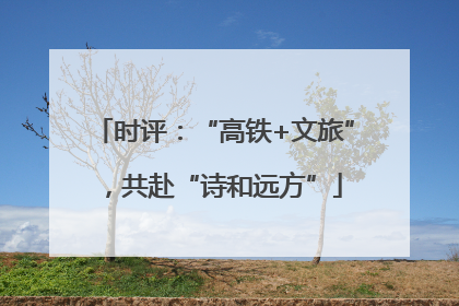 时评：“高铁+文旅”，共赴“诗和远方”