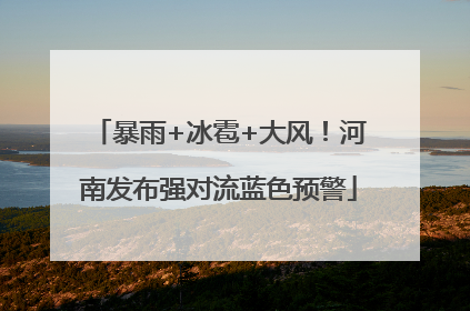 暴雨+冰雹+大风！河南发布强对流蓝色预警