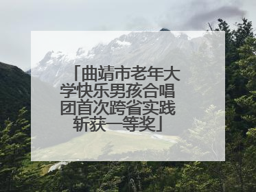 曲靖市老年大学快乐男孩合唱团首次跨省实践斩获一等奖