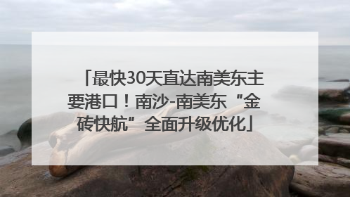 最快30天直达南美东主要港口！南沙-南美东“金砖快航”全面升级优化