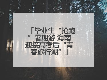 毕业生“抢跑”暑期游 海南迎接高考后“青春旅行潮”