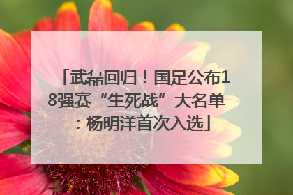 武磊回归！国足公布18强赛“生死战”大名单：杨明洋首次入选